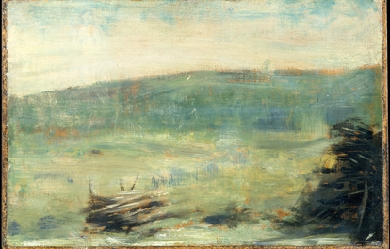 Landscape at Saint-Ouen, by Georges Seurat