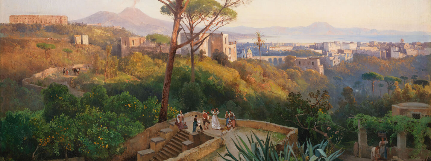 Panorama of Naples with Capodimonte and Mount Vesuvius in the distance , by Giacinto Gigante