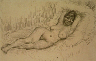 Study for Reclining Female Nude, by Vincent van Gogh