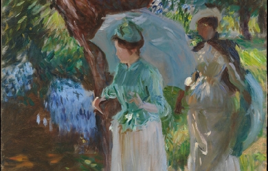 Two Girls with Parasols, by John Singer Sargent