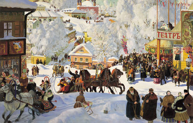 Maslenitsa, by Boris Kustodiev