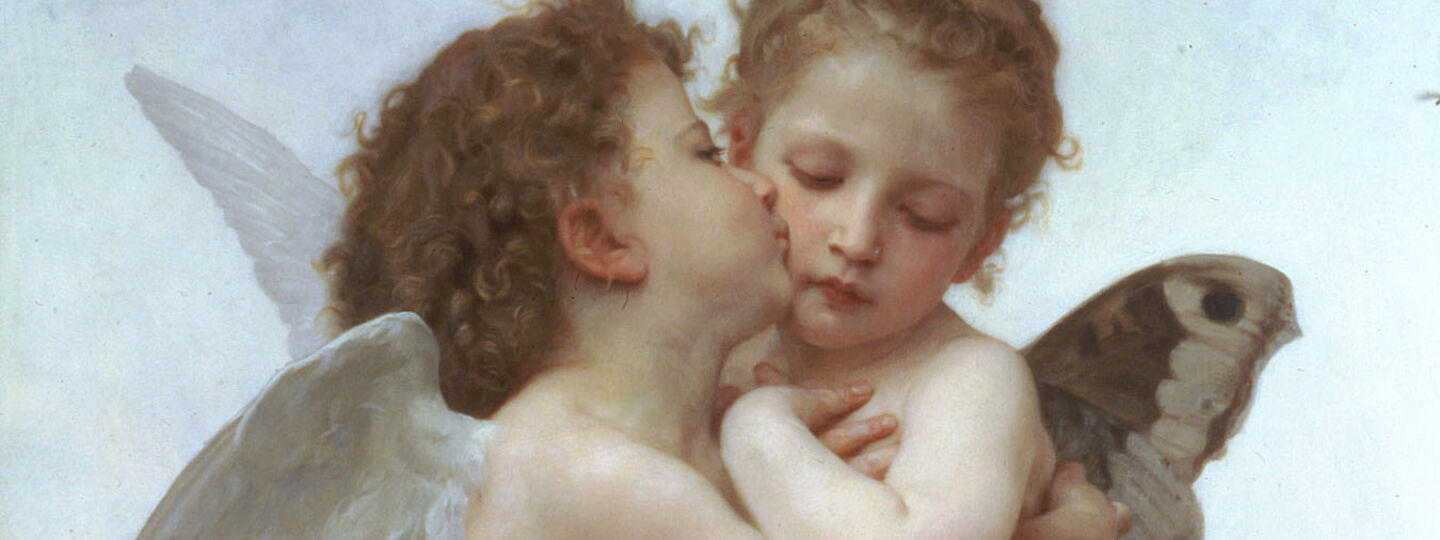 Amor and Psyche, children, by William-Adolphe Bouguereau