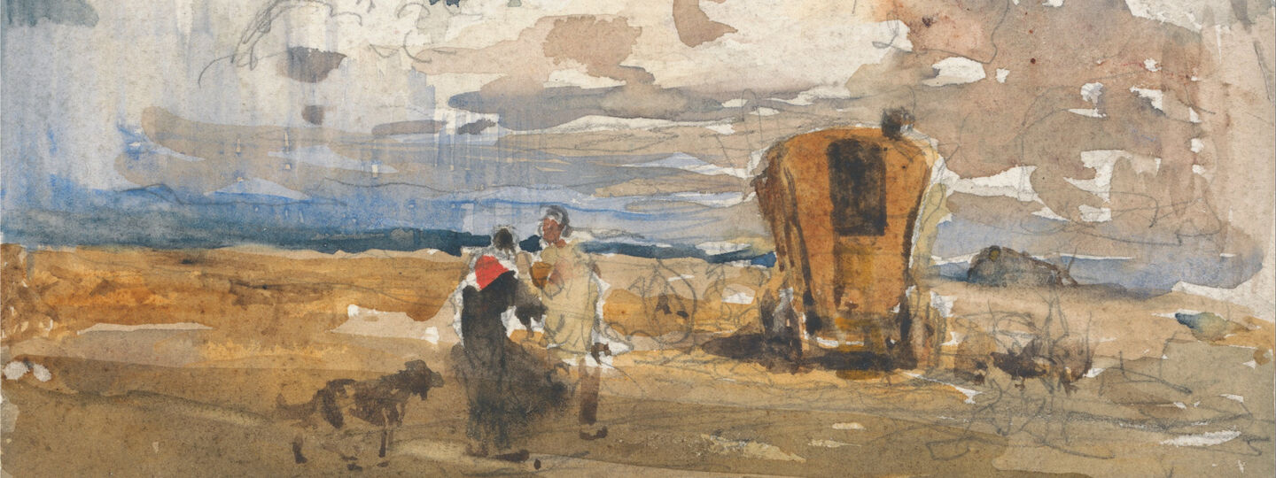 Landscape with Gypsies and Wagon, by David Cox