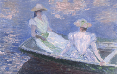 On the Boat, by Claude Monet