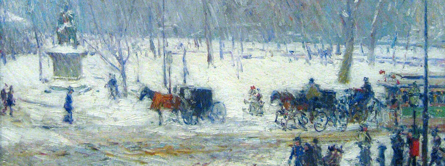 Snowstorm, Madison Square, by Childe Hassam