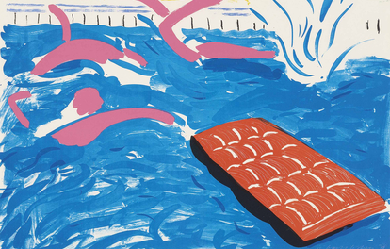 Afternoon Swimming, by David Hockney