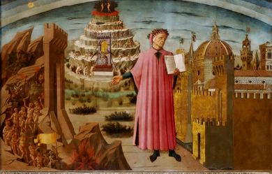 The Divine Comedy illuminates Florence, by Domenico di Michelino