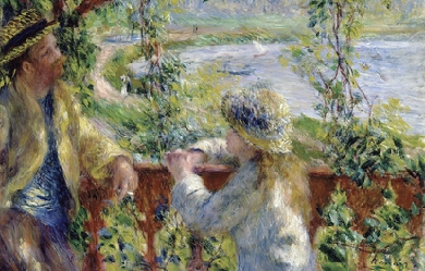 By the Water or Near the Lake, by Pierre-Auguste Renoir