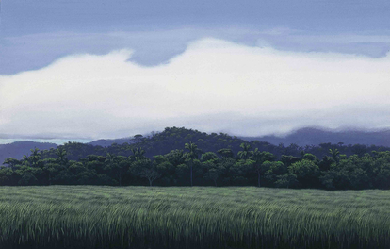 Landscape with low cloud, by Tomás Sánchez