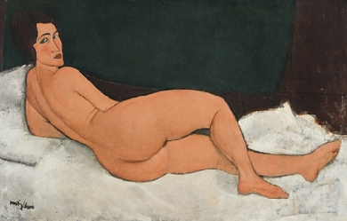 Nu couch (sur le cote gauche), by Amedeo Modigliani