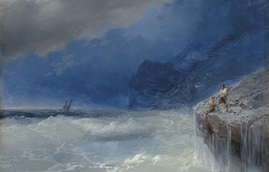 Stormy seas, by Ivan Aivazovsky