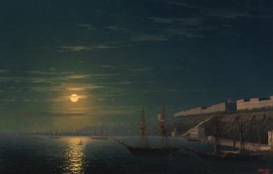 View of Odessa on a Moonlit Night, by Ivan Aivazovsky