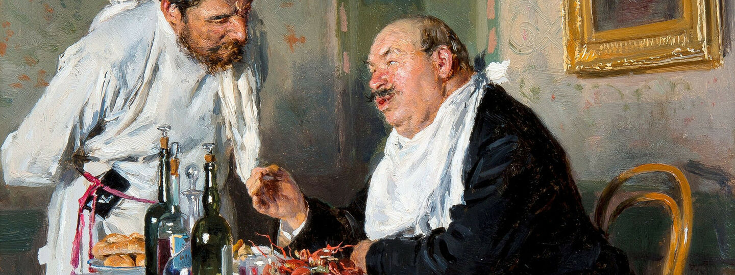 In the tavern, by Vladimir Makovsky