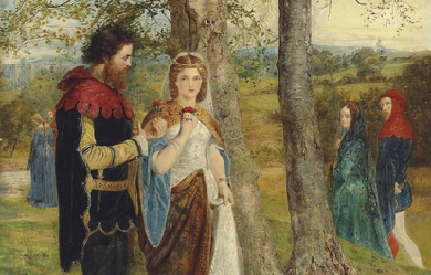 Sir Lancelot and Queen Guinevere, by James Archer