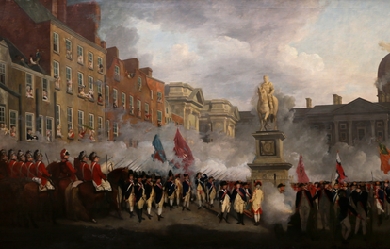 The volunteers in College Green, by Francis Wheatley