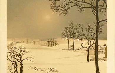 Winter landscape, by Valerius de Saedeleer