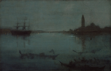 Nocturne in Blue and Silver: The Lagoon, Venice, by James McNeill Whistler