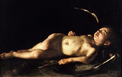 Sleeping Cupid, by Caravaggio