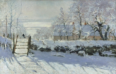 The magpie, by Claude Monet