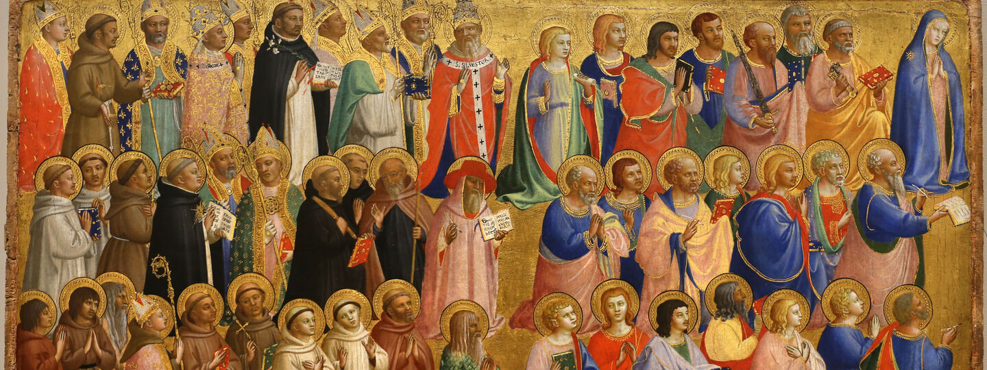 The Virgin Mary with the Apostles and Other Saints , by Fra Angelico