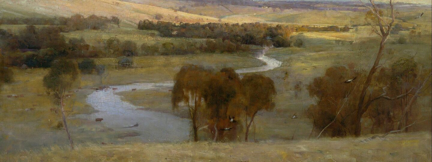 Still glides the stream, and shall for ever glide, by Arthur Ernest Streeton