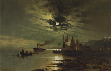 Hudson under the Moonlight, by Mauritz de Haas