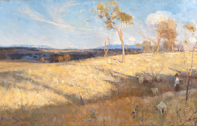 Golden summer, Eaglemont, by Arthur Ernest Streeton