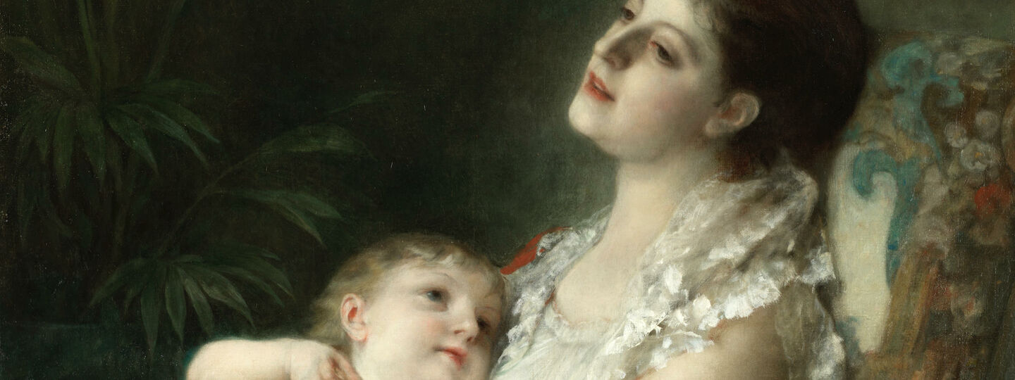 A Mother's Embrace, by Adolphe Jourdan