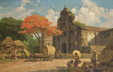 Old Spanish Church, by Fernando Amorsolo