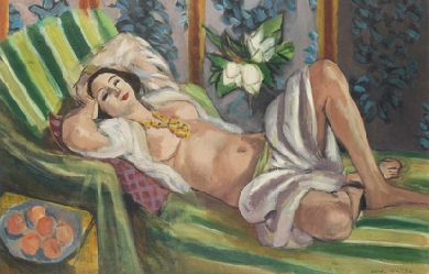 Odalisque lying with magnolias, by Henri Matisse