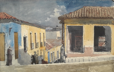 Santiago de Cuba: Street Scene, by Winslow Homer