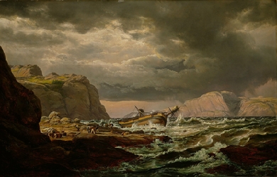 Shipwreck on the Coast of Norway, by Johan Christian Claussen Dahl