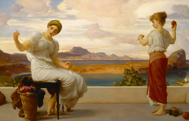 Winding the skein, by Frederic Leighton