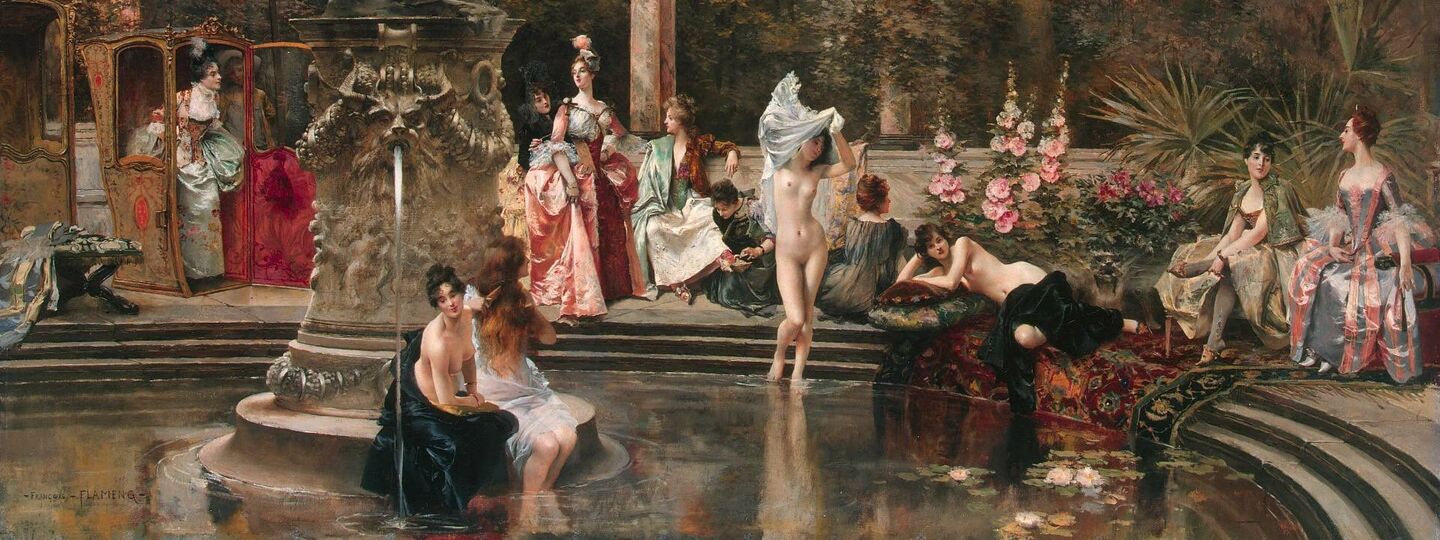 Bathing of Court Ladies in the 18th Century, by François Flameng