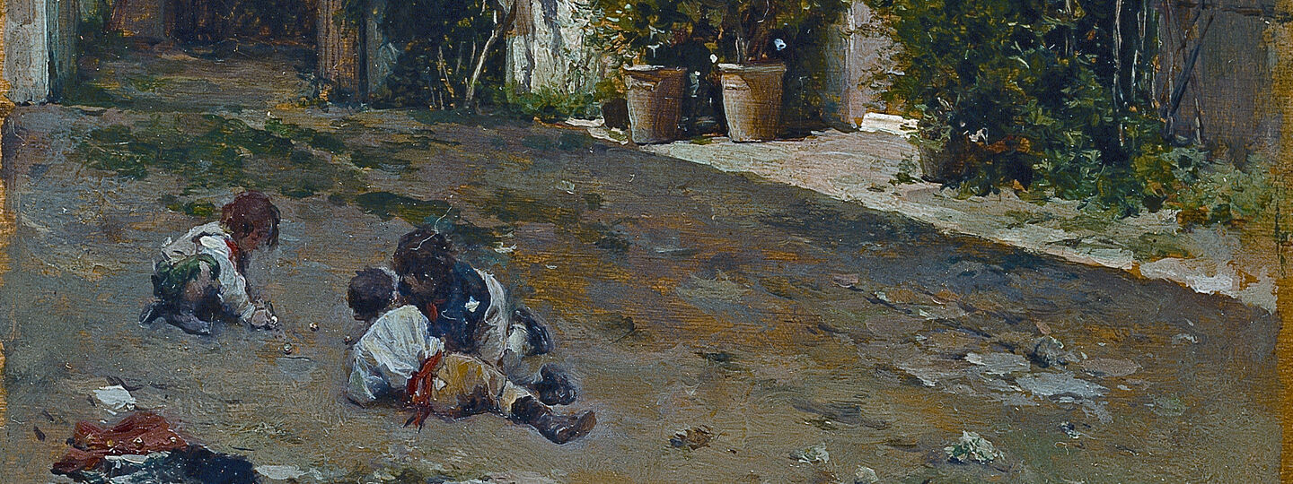 The patio of San Miguel in the cathedral of Seville, by Raimundo de Madrazo y Garreta