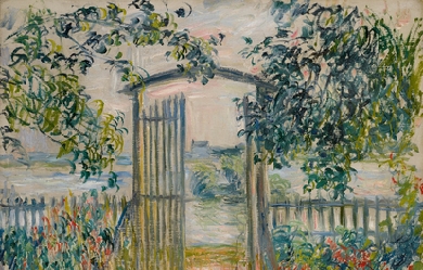 The Garden Gate in Vétheuil, by Claude Monet