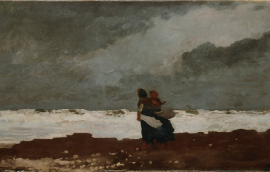 Two Figures by the Sea, by Winslow Homer