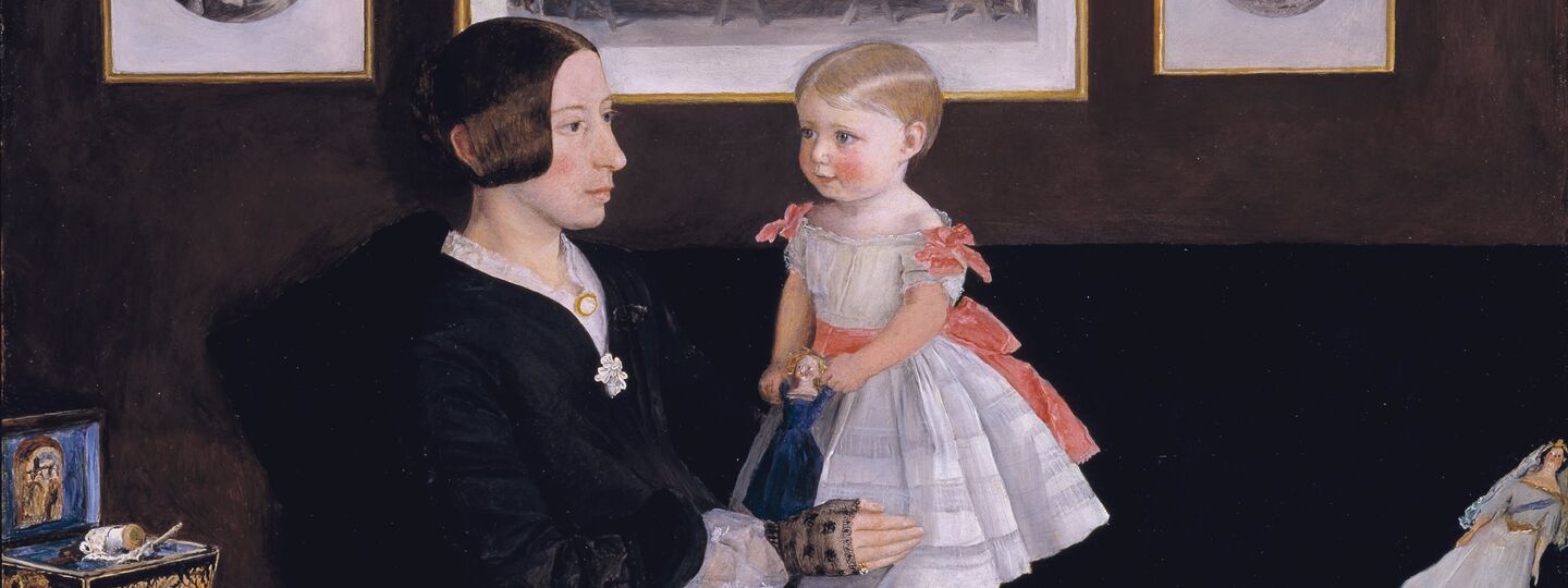 Mrs James Wyatt Jr and her Daughter Sarah, by John Everett Millais