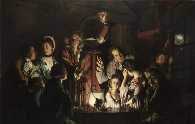 An Experiment on a Bird in an Air Pump, by Joseph Wright of Derby