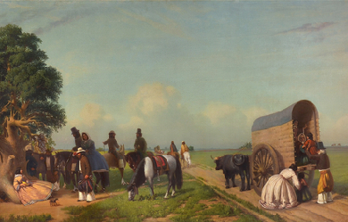 A stop in the country, by Prilidiano Pueyrredón