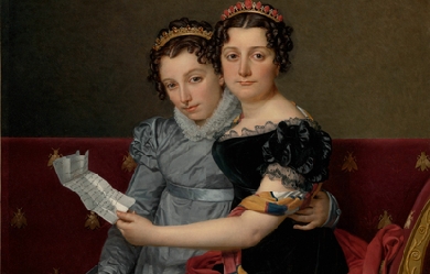 Portrait of the Sisters Zénaïde and Charlotte Bonaparte, by Jacques-Louis David