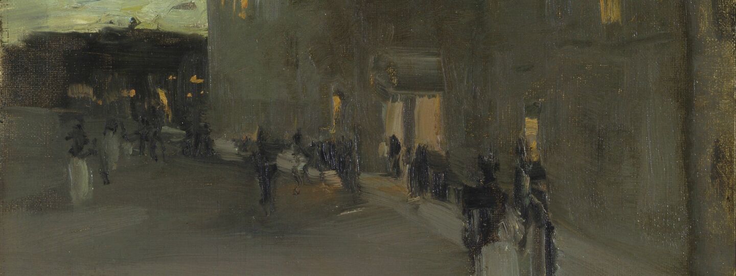Street in Oban, Night, by James Guthrie