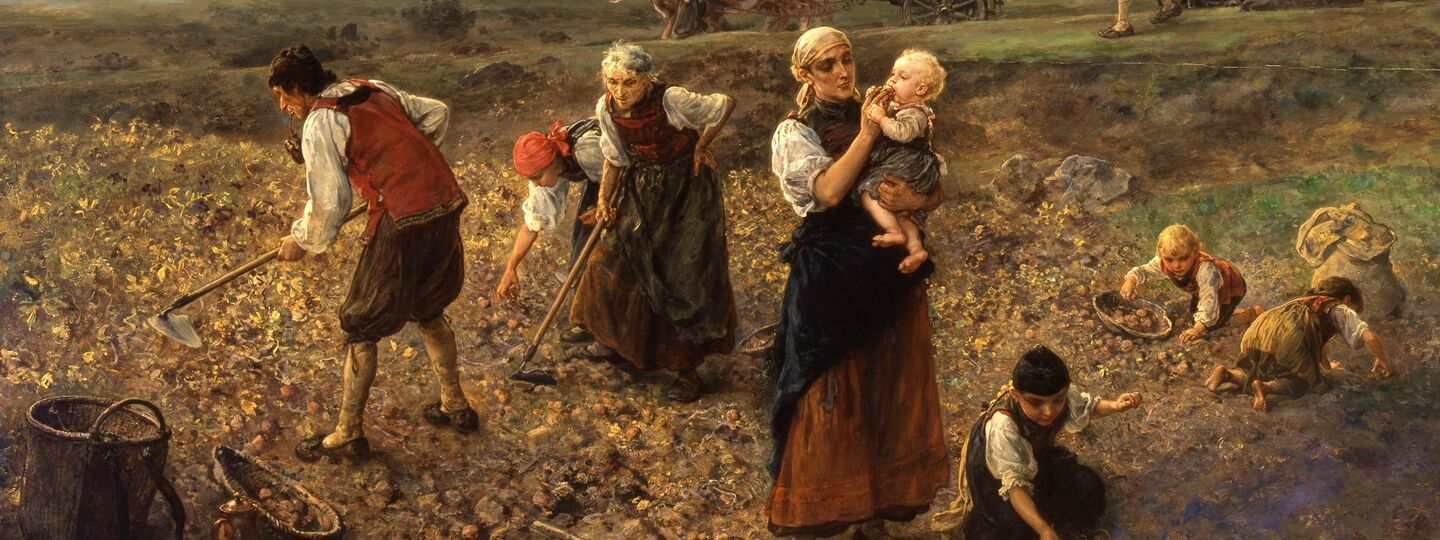 Potato harvest, by Ludwig Knaus