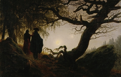 Man and Woman Contemplating the Moon, by Caspar David Friedrich