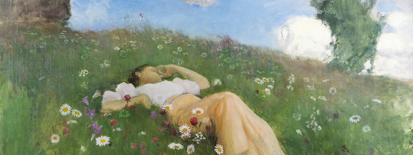 Saimi in the Meadow, by Eero Järnefelt