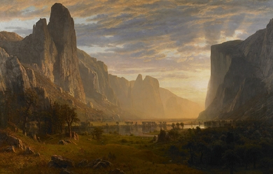 Looking Down Yosemite Valley, California, by Albert Bierstadt