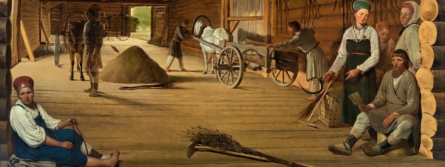 Threshing Barn, by Alekséi Venetsiánov