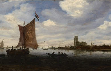 View of Dordrecht, by Salomon van Ruysdael