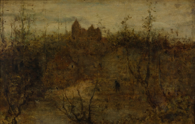 The enchanted castle, by Matthijs Maris