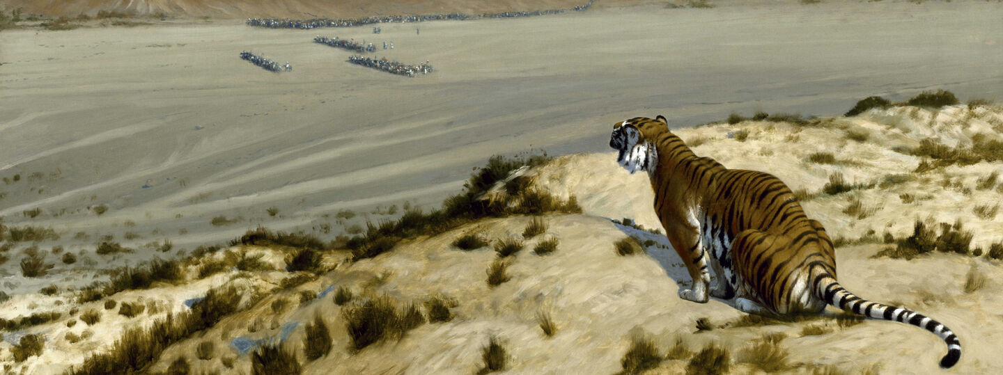 Tiger on the Watch, by Jean-Léon Gérôme